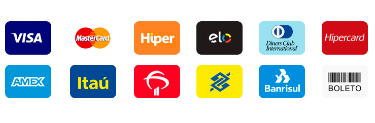 Aceitamos Cartões de Crédito e Débito, PIX